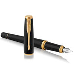 Parker urban stylo plume  noir mat  plume fine  encre bleue  coffret cadeau