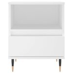 vidaXL Table de chevet Blanc 40x35x50 cm Bois d’ingénierie