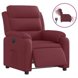 vidaXL Fauteuil inclinable électrique Rouge bordeaux Tissu