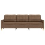 vidaXL Canapé à 3 places Marron 210 cm Tissu