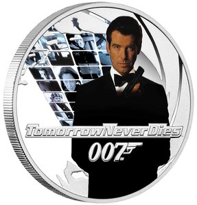 Pièce de monnaie en Argent 50 Cents g 15.57 (1/2 oz) Millésime 2022 James Bond 007 TOMORROW NEVER DIES