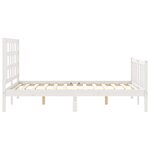 vidaXL Cadre de lit sans matelas blanc bois de pin massif