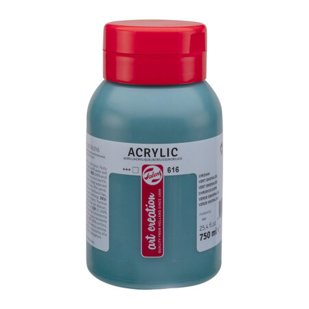 Peinture acrylique en pot vert émeraude 750ml - royal talens