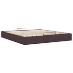 VidaXL Cadre de lit ottoman sans matelas marron foncé 200x200 cm tissu