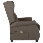 vidaXL Fauteuil de massage Marron Tissu