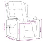 vidaXL Fauteuil de massage Marron foncé Tissu