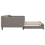 vidaXL Lit de jour avec lit gigogne taupe 100x200 cm tissu