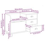 vidaXL Banc de rangement pour l'entrée ASKIM Blanc 100 x 39 x 62 cm