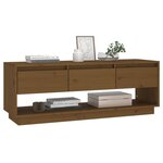 vidaXL Meuble TV Marron miel 110 5x34x40 cm Bois de pin massif