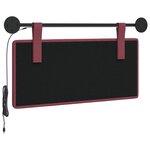 vidaXL Tête de lit suspendue Avec lumière LED Bordeaux Tissu