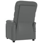 vidaXL Fauteuil de massage électrique Gris Similicuir