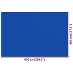 vidaXL Tapis de tente 400x600 cm Bleu PEHD