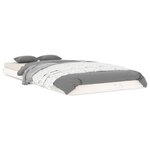 vidaXL Cadre de lit sans matelas blanc 90x200 cm bois de pin massif