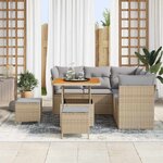 vidaXL Ensemble de canapé de jardin 8 Pièces beige et gris clair