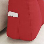 vidaXL Coussin de Dos Rouge 60 x 24 x 50 cm tissu