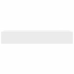 vidaXL Étagère murale avec 1 tiroir MDF Blanc Rangement de livres/DVD