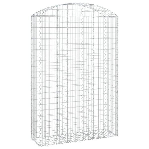vidaXL Panier de gabions arqué 150x50x220/240 cm Fer galvanisé