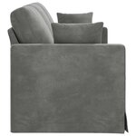 vidaXL Canapé Gris foncé 198 x 78 x 80 cm Velours