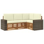 vidaXL Ensemble de canapés d'extérieur 4 pc Polyester