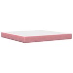 vidaXL Cadre de lit avec matelas Rose 200 x 200 cm Velours