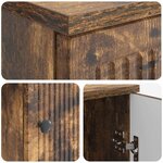 vidaXL Bureau Chêne fumé Bois d'ingénierie 142 5 x 50 x 75 cm