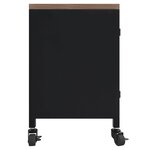 vidaXL Meuble TV Noir 110x30x43 cm Fer et bois de pin massif