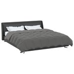 vidaXL Duvet complet toute l'année Gris clair 200 x 200 cm Microfibre