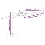 vidaXL Parasol cantilever à double toit Vert 400x300 cm