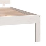 vidaXL Cadre de lit Blanc Bois de pin massif 200x200 cm