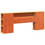 vidaXL Lit bibliothèque sans matelas cire marron 180x200cm bois massif