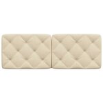 vidaXL Coussin de tête de lit crème 120 cm tissu