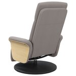 vidaXL Fauteuil inclinable de massage avec repose-pieds taupe tissu