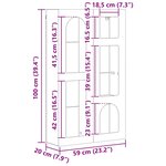vidaXL Armoire suspendue Blanc 59 x 20 x 100 cm Bois d'ingénierie