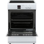 Continental edison - cuisiniere induction 3 zones - four multifonction catalyse 65l - programmateur digital - blanc