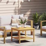vidaXL Table d'appoint Huile Naturelle 60 x 60 x 45 cm