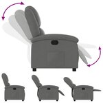 vidaXL Fauteuil inclinable Gris foncé Tissu