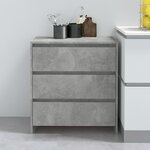 vidaXL Buffet Gris béton 70x41x75 cm Bois d'ingénierie