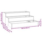 vidaXL jardinière de jardin 3 niveaux 90x90x35 cm olive acier