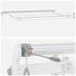 vidaXL Cadre de auvent Blanc 4 x 2 m Métal