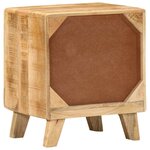 vidaXL Table de chevet 2 Pièces 40x32x46 cm bois massif de manguier brut