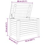 vidaXL Boîte de rangement avec couvercle RANA blanc bois massif de pin