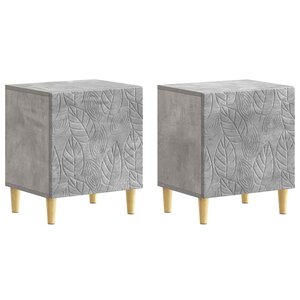 vidaXL Table de chevet 2 Pièces Gris béton 43 x 34 5 x 50 cm