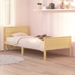 vidaXL Cadre de lit Bois de pin massif 100x200 cm