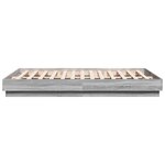 vidaXL Cadre de lit sonoma gris 140x200 cm bois d'ingénierie