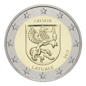 2 euros commémorative Lettonie 2017 - Armoirie de Latgale.