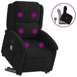 vidaXL Fauteuil de massage inclinable Noir Velours