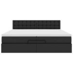 VidaXL Cadre de lit ottoman avec matelas noir 200x200 cm similicuir