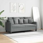 vidaXL Canapé à 2 places Gris clair 140 cm Tissu