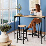 Tectake table de salle à manger industrielle kerry 120x40x100 5cm - bois clair industriel  chêne sonoma