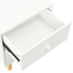 vidaXL Tables de chevet 2 Pièces Blanc 40 x 30 x 50 cm Pin massif
